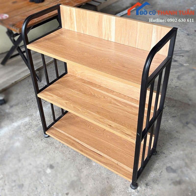 ke-de-do-cu-3-tang-khung-sat-mat-go-1 Kệ Để Đồ Cũ 3 Tầng Khung Sắt Mặt Gỗ