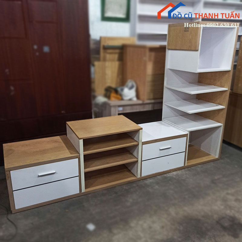 ke-tivi-ket-hop-tu-ke-trang-tri-cu-2m6-2 Thanh Lý Đồ Nội Thất Cũ - Chuyên Mua Bán Bàn Ghế Cũ Giá Tốt Nhất