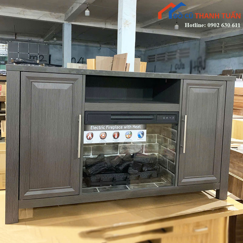 ke-tivi-lo-suoi-dien-moi-99-co-tu-hai-ben-2 Kệ Tivi Lò Sưởi Điện Mới 99% Có Tủ Hai Bên