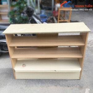 Kệ Trưng Bày Gỗ Cũ 1m2 Nhiều Tầng