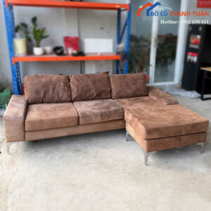 Sofa Góc Chữ L 2m4 Bọc Nệm Cũ