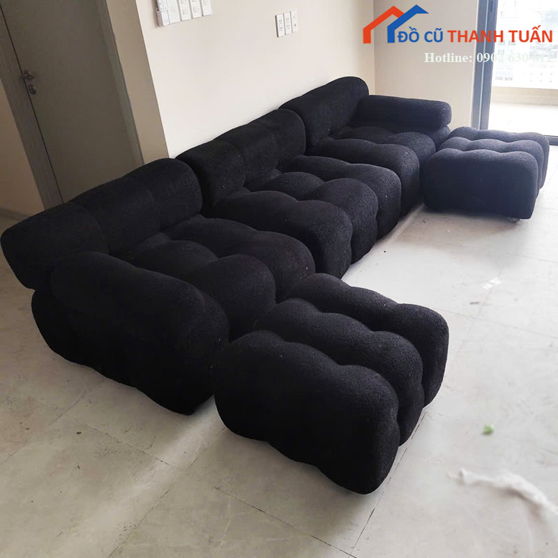sofa-goc-cu-boc-ni-mau-den-dang-rong-1 Thanh Lý Đồ Nội Thất Cũ - Chuyên Mua Bán Bàn Ghế Cũ Giá Tốt Nhất