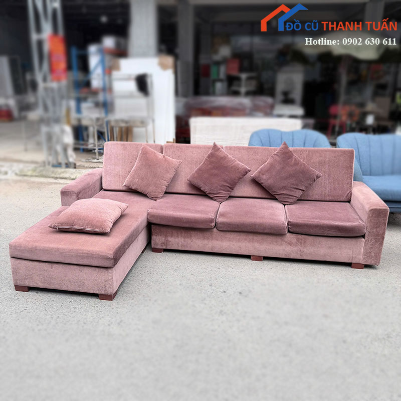 sofa-goc-cu-mau-nau-kem-ghe-don-3 Thanh Lý Đồ Nội Thất Cũ - Chuyên Mua Bán Bàn Ghế Cũ Giá Tốt Nhất