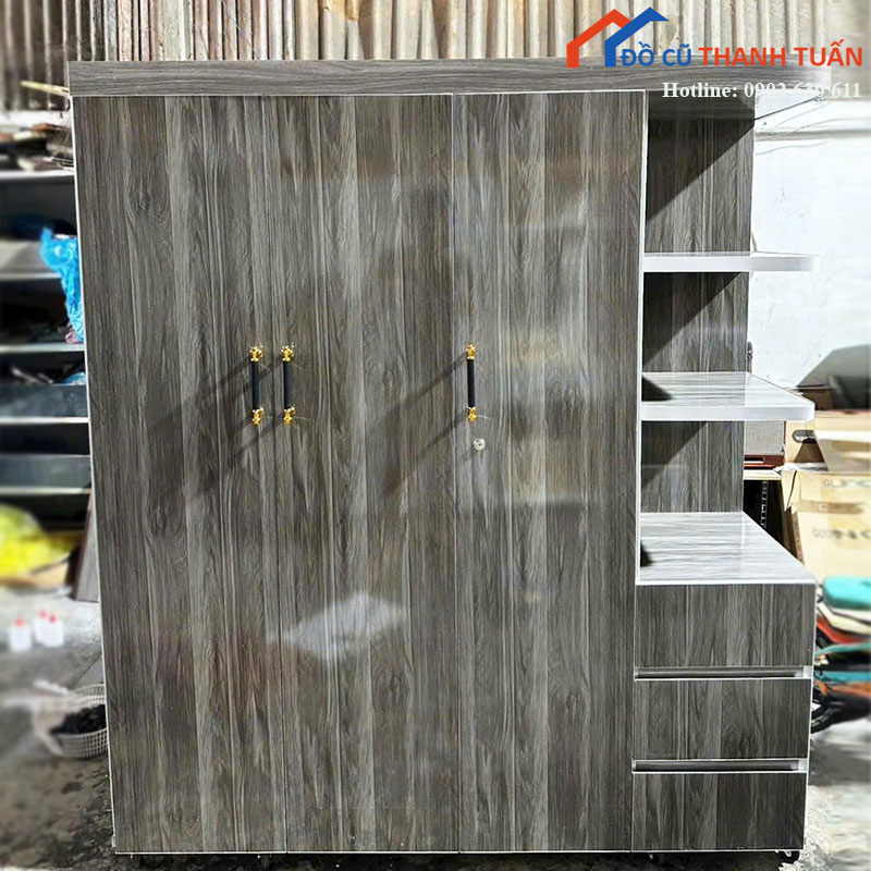 tu-ao-nhua-kem-3-canh-ke-trang-tri-moi-99-co-hoc (13) Tủ Áo Nhựa Kèm 3 Cánh Kệ Trang Trí Mới 99% Có Hộc