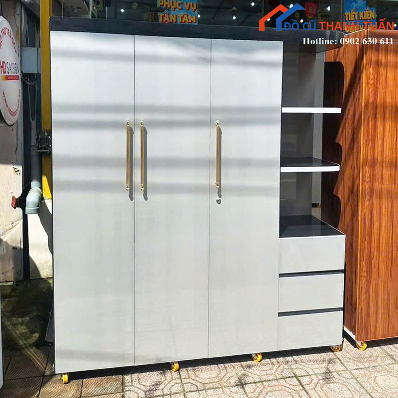 tu-ao-nhua-kem-3-canh-ke-trang-tri-moi-99-co-hoc (8) Tủ Áo Nhựa Kèm 3 Cánh Kệ Trang Trí Mới 99% Có Hộc