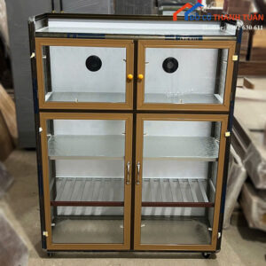Tủ Chén Nhôm Mới 99% 1m28 Có Bánh Xe