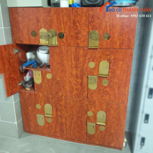 Tủ Đựng Đồ Cũ Nhiều Ngăn Màu Vân Gỗ Nâu