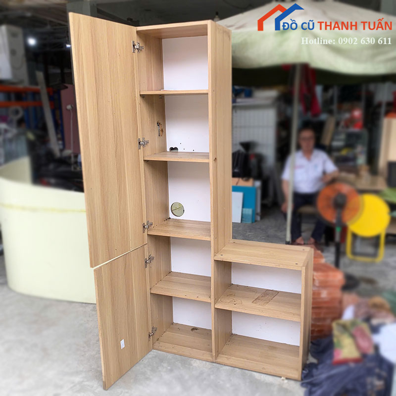 Tủ Đựng Đồ Gỗ Công Nghiệp Cũ 1m Nhiều Ngăn