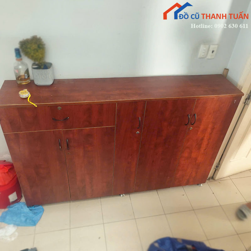 Tủ Giày Dép Cũ 1m8 Nhiều Ngăn Màu Nâu