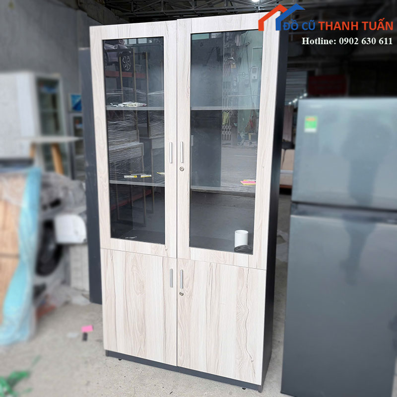 tu-ho-so-cu-1m-4-canh-co-2-canh-kinh-3 Thanh Lý Đồ Nội Thất Cũ - Chuyên Mua Bán Bàn Ghế Cũ Giá Tốt Nhất