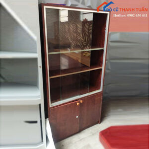 Tủ Hồ Sơ Cũ 1m6 Cánh Kính Nhiều Ngăn