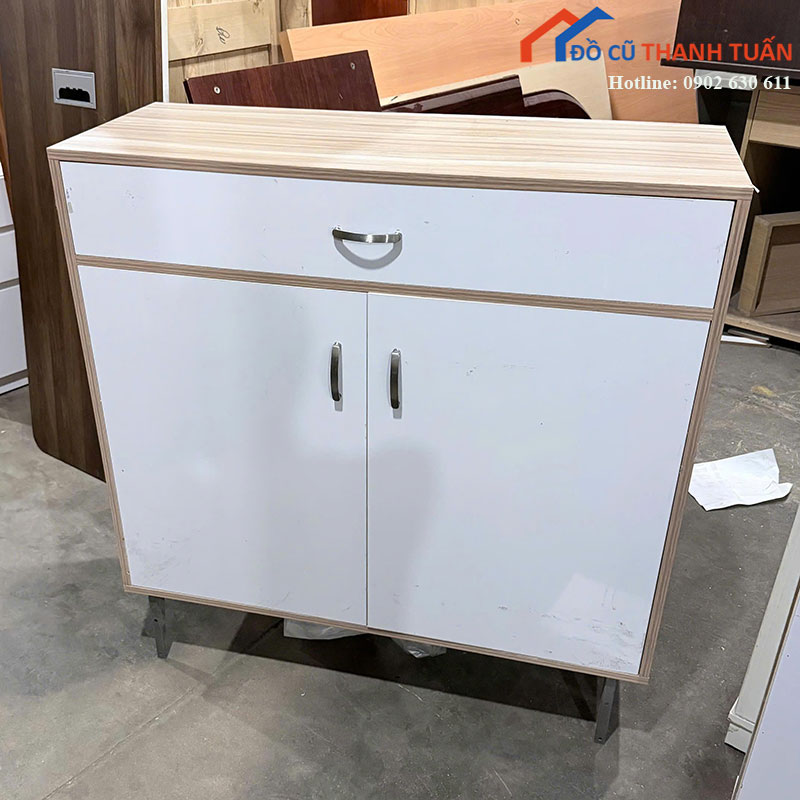 tu-ho-so-cu-2-canh-co-ngan-keo-mau-trang-2 Thanh Lý Đồ Nội Thất Cũ - Chuyên Mua Bán Bàn Ghế Cũ Giá Tốt Nhất