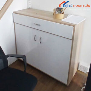 Tủ Hồ Sơ Cũ 2 Cánh Có Ngăn Kéo Màu Trắng