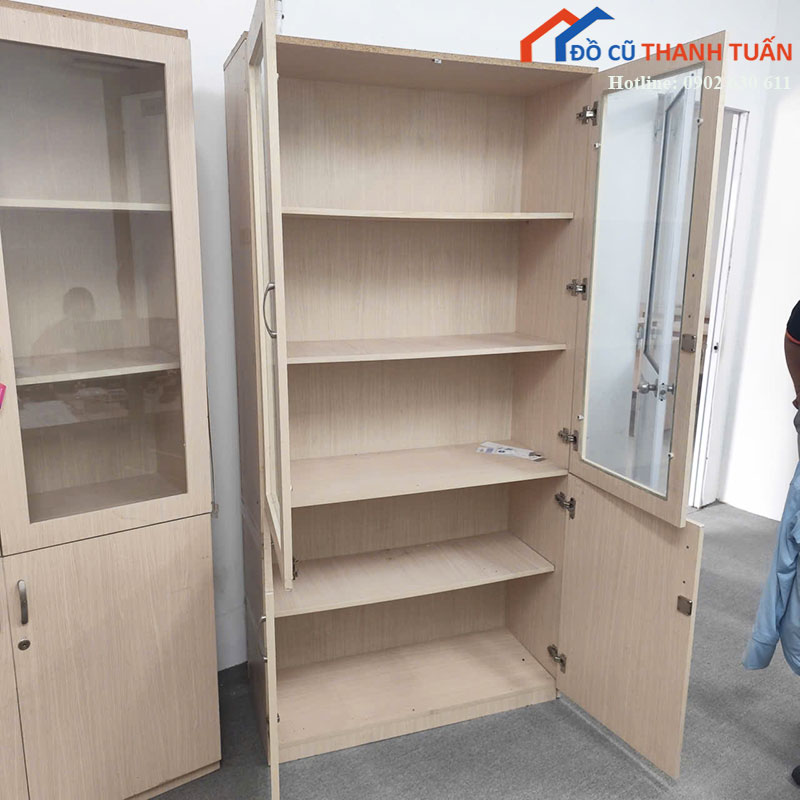 tu-ho-so-cu-2-canh-kinh-go-cong-nghiep-1 Tủ Hồ Sơ Cũ 2 Cánh Kính Gỗ Công Nghiệp