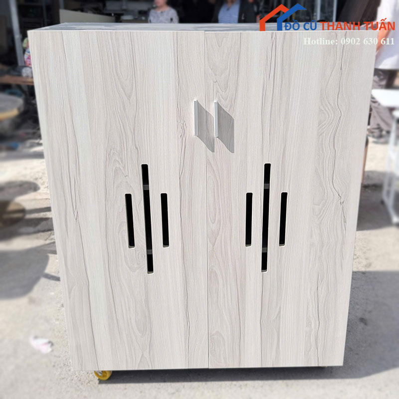 tu-ho-so-cu-2-canh-van-go-sang-co-banh-xe-2 Tủ Hồ Sơ Cũ 2 Cánh Vân Gỗ Sáng Có Bánh Xe