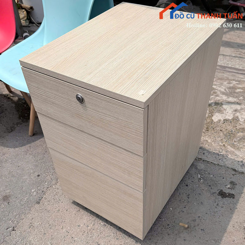 tu-ho-so-cu-3-ngan-keo-mau-go-sang-1 Tủ Hồ Sơ Cũ 3 Ngăn Kéo Màu Gỗ Sáng
