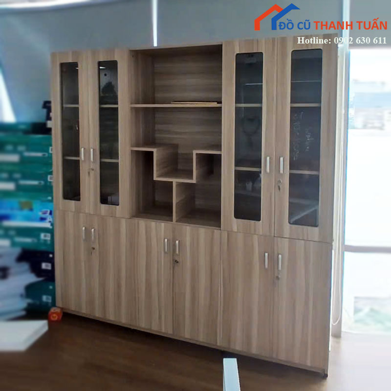 tu-ho-so-van-phong-cu-2m-canh-kinh-1 Tủ Hồ Sơ Văn Phòng Cũ 2m Cánh Kính
