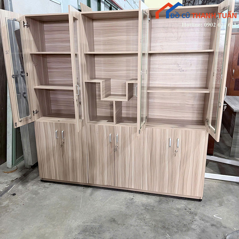 tu-ho-so-van-phong-cu-2m-canh-kinh-2-1 Thanh Lý Đồ Nội Thất Cũ - Chuyên Mua Bán Bàn Ghế Cũ Giá Tốt Nhất