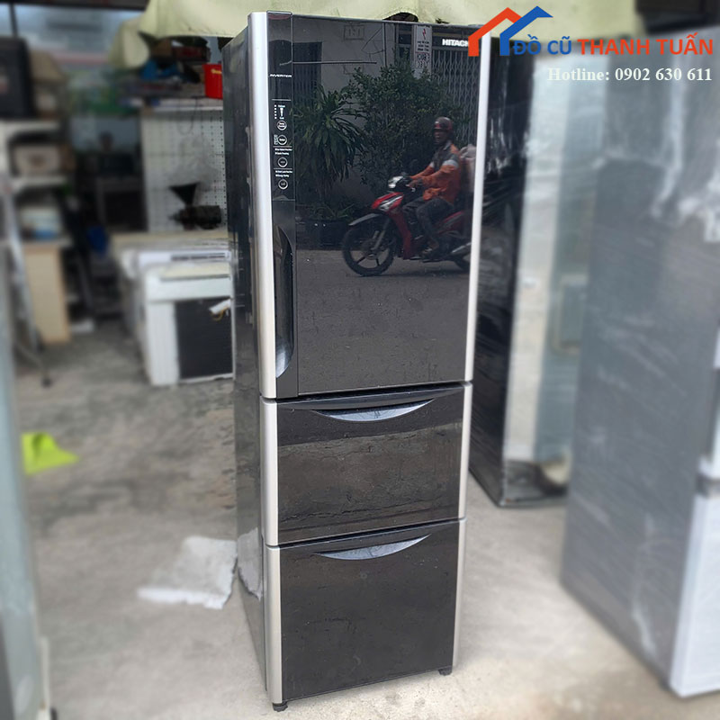 tu-lanh-hitachi-cu-3-cua-thiet-ke-nhieu-ngan-3 Tủ Lạnh Hitachi Cũ 3 Cửa Thiết Kế Nhiều Ngăn