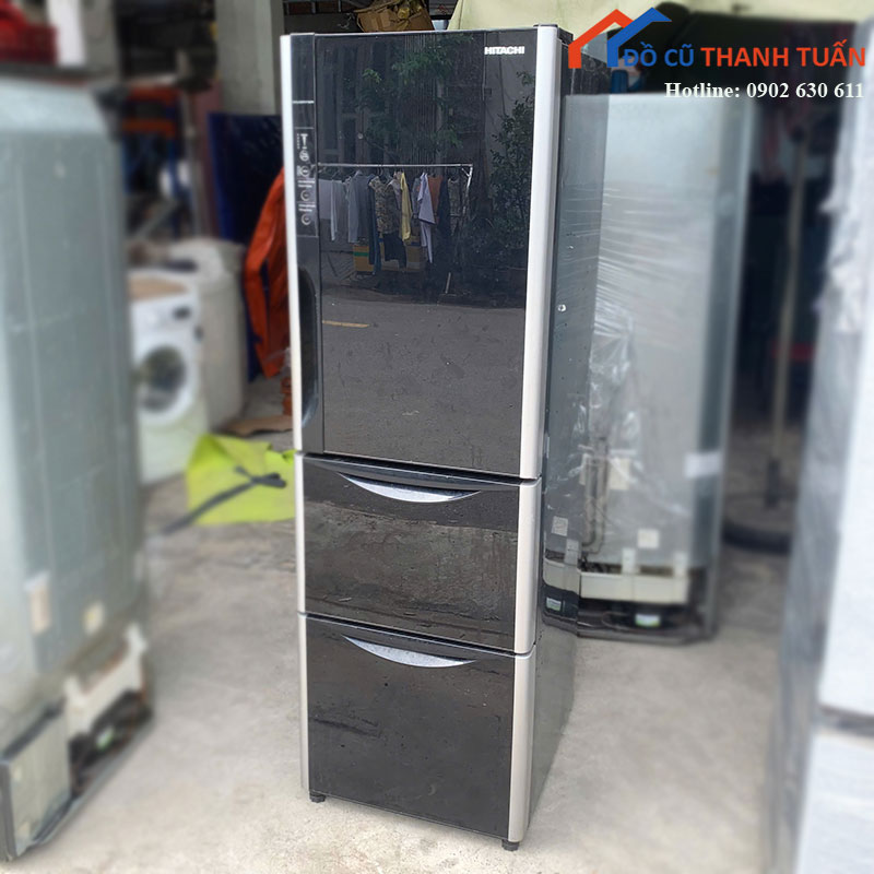 tu-lanh-hitachi-cu-3-cua-thiet-ke-nhieu-ngan-4 Tủ Lạnh Hitachi Cũ 3 Cửa Thiết Kế Nhiều Ngăn