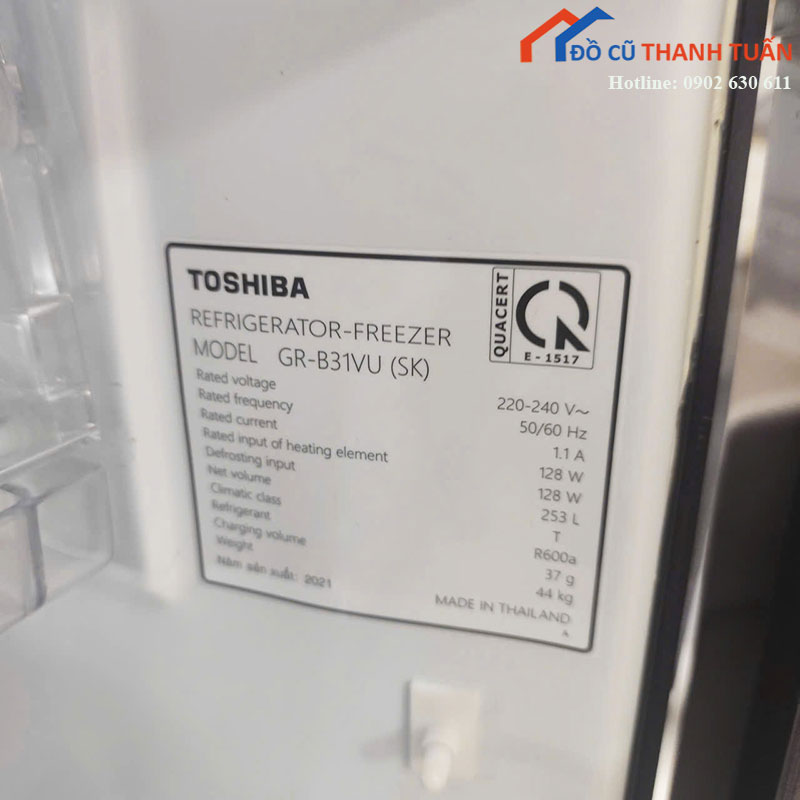 tu-lanh-toshiba-cu-253-lit-inverter-moi-90-3 Tủ Lạnh Toshiba Cũ 253 Lít Inverter Mới 90%