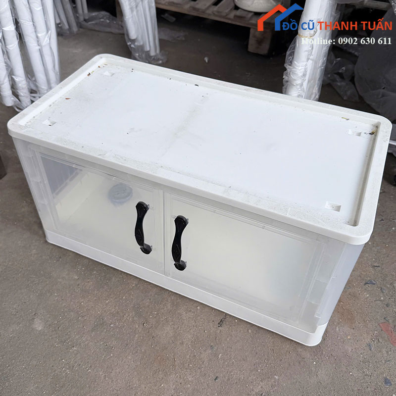 tu-nhua-cu-2-canh-mau-trang-gon-gang-1 Tủ Nhựa Cũ 2 Cánh Màu Trắng Gọn Gàng