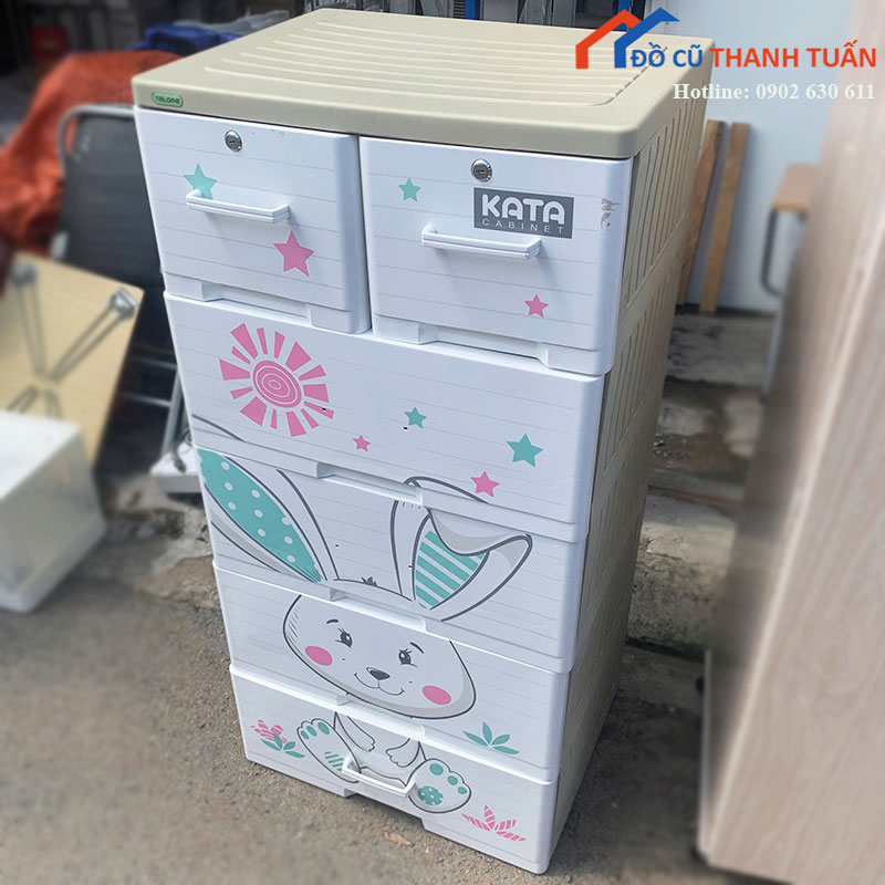 tu-nhua-cu-6-ngan-hoa-tiet-tho-de-thuong-1 Tủ Nhựa Cũ 6 Ngăn Họa Tiết Thỏ Dễ Thương