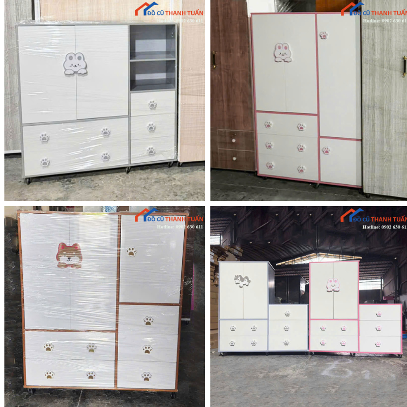 Tủ Quần Áo Cho Bé Nhựa Mới 99% Nhiều Mẫu