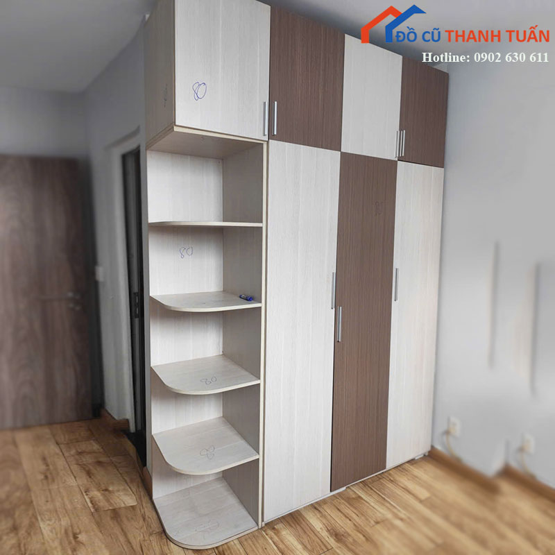 tu-quan-ao-cu-1m78-mau-trang-nau-nhieu-ngan-2 Thanh Lý Đồ Nội Thất Cũ - Chuyên Mua Bán Bàn Ghế Cũ Giá Tốt Nhất