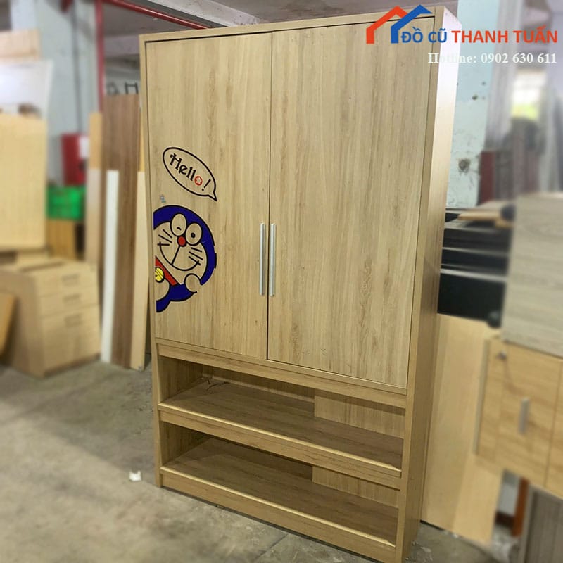 tu-quan-ao-cu-2-canh-kem-ke-de-giay-2 Thanh Lý Đồ Nội Thất Cũ - Chuyên Mua Bán Bàn Ghế Cũ Giá Tốt Nhất