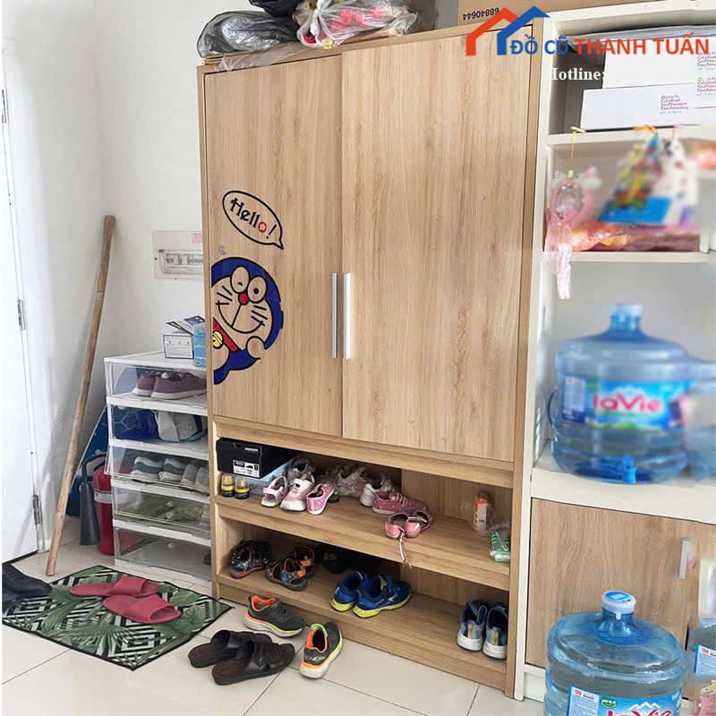 tu-quan-ao-cu-2-canh-kem-ke-de-giay Tủ Quần Áo Cũ 2 Cánh Kèm Kệ Để Giày