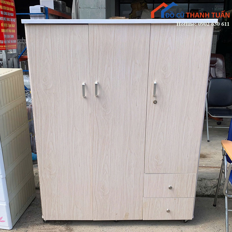 Tủ Quần Áo Cũ 3 Cánh Có Ngăn Kéo Tiện Dụng