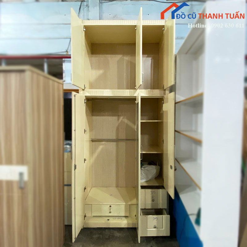 tu-quan-ao-cu-6-canh-am-tran-co-hoc-keo-1-1 Thanh Lý Đồ Nội Thất Cũ - Chuyên Mua Bán Bàn Ghế Cũ Giá Tốt Nhất