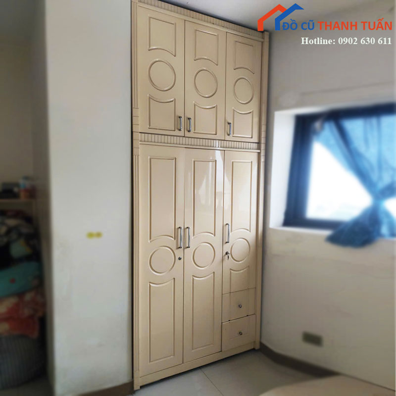 tu-quan-ao-cu-6-canh-am-tran-co-hoc-keo-2 Thanh Lý Đồ Nội Thất Cũ - Chuyên Mua Bán Bàn Ghế Cũ Giá Tốt Nhất