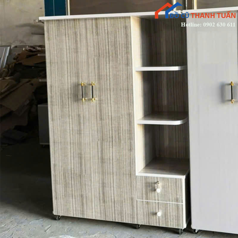 Tủ Quần Áo Nhựa Đài Loan 2 Cánh Mới 99% Kèm Kệ (Nhiều Mẫu)
