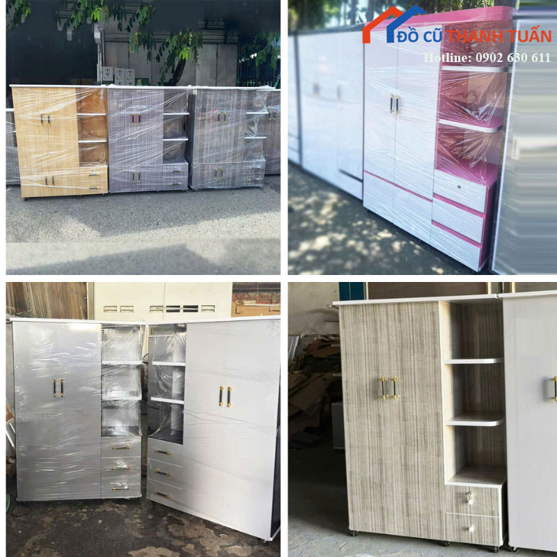 Tủ Quần Áo Nhựa Đài Loan 2 Cánh Mới 99% Kèm Kệ (Nhiều Mẫu)