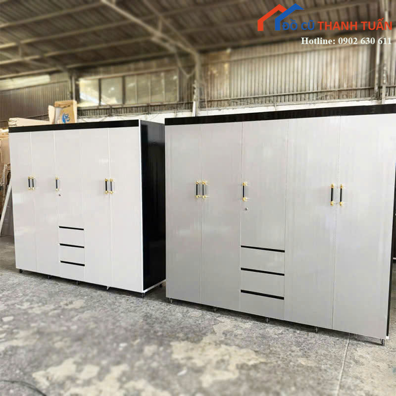 tu-quan-ao-nhua-dai-loan-5-canh-moi-99-co-ngan-keo (7) Tủ Quần Áo Nhựa Đài Loan 5 Cánh Mới 99% Có Ngăn Kéo