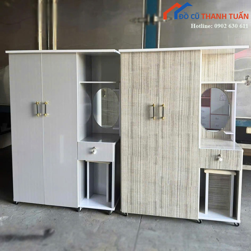tu-quan-ao-nhua-kem-ban-trang-diem-moi-99-co-guong-2 Tủ Quần Áo Nhựa Kèm Bàn Trang Điểm Mới 99% Có Gương