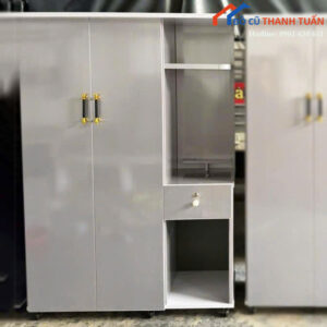 Tủ Quần Áo Nhựa Kèm Bàn Trang Điểm Mới 99% Có Gương