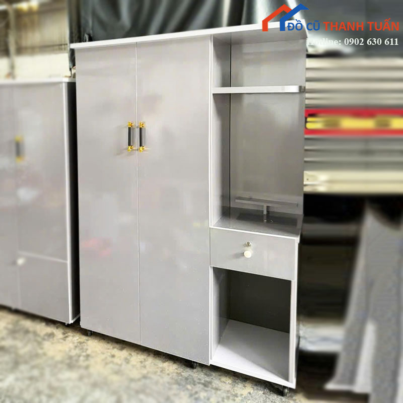 tu-quan-ao-nhua-kem-ban-trang-diem-moi-99-co-guong-4 Tủ Quần Áo Nhựa Kèm Bàn Trang Điểm Mới 99% Có Gương