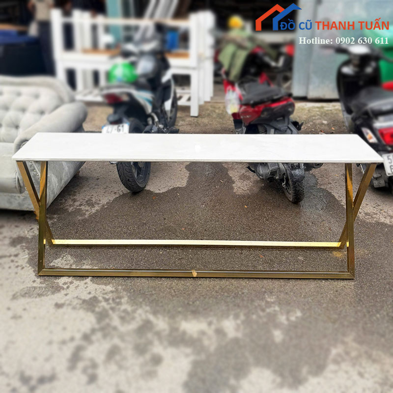 Bàn Bar Chân Sắt Mặt Đá 1m83 Mới 90%