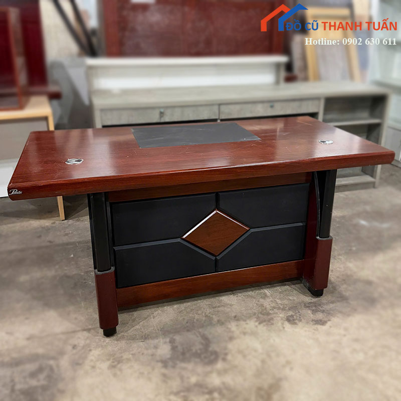Bàn Giám Đốc Cũ 1m4 Gỗ Nâu Đẹp