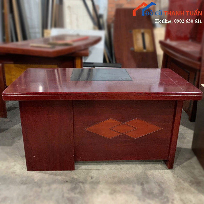 Bàn Giám Đốc Gỗ Màu Cánh Gián Sang Trọng Cũ
