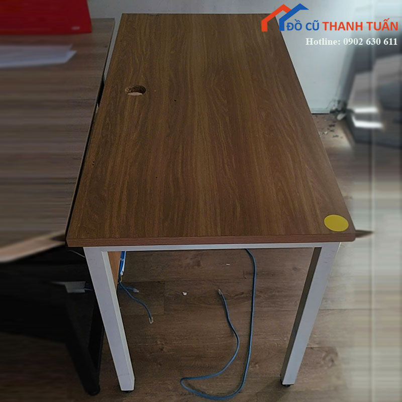 Bàn Làm Việc Chân Sắt Cũ 1m2 Mặt Gỗ