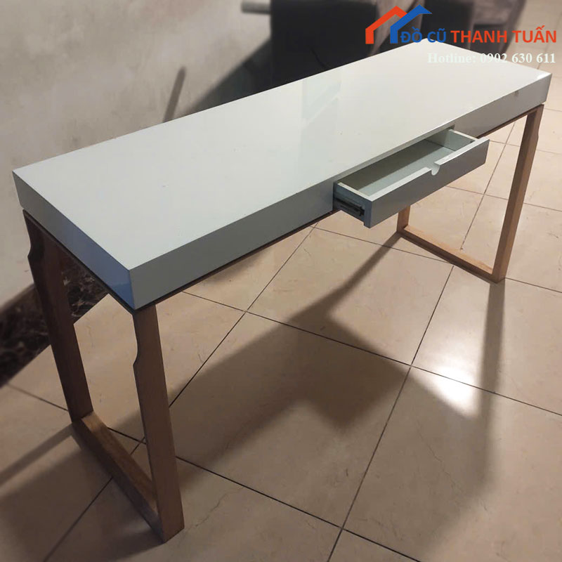 Bàn Làm Việc Chân Sắt Cũ 1m5 Có Ngăn Kéo