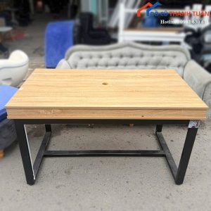 Bàn Làm Việc Chân Sắt Mặt Gỗ 1m4 Cũ