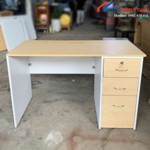 Bàn Làm Việc Cũ Kèm Hộc Gỗ Công Nghiệp