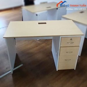 Bàn Làm Việc Cũ Kèm Hộc Gỗ Công Nghiệp