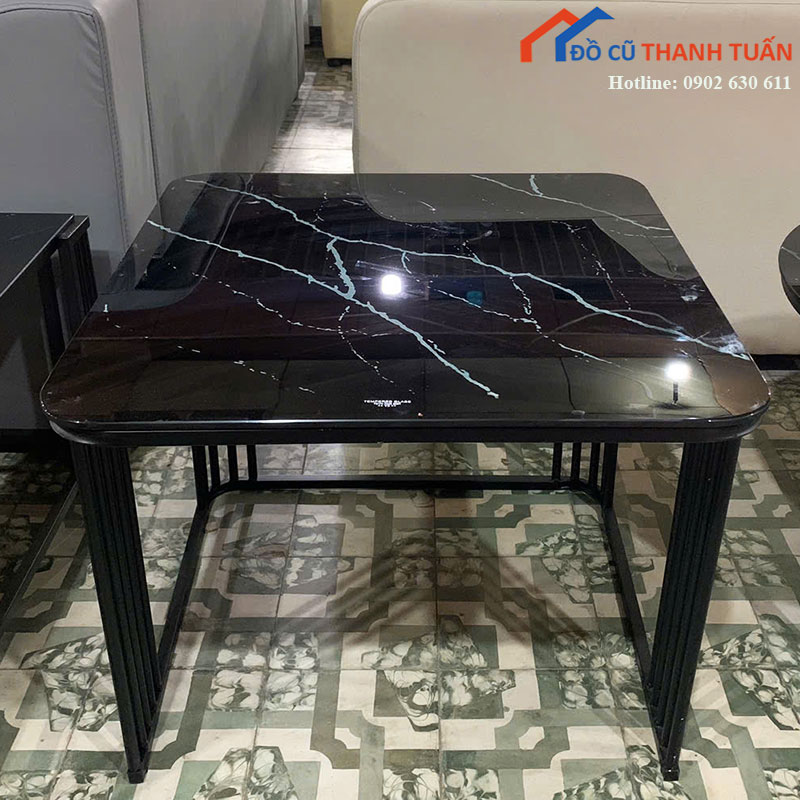 Bàn Sofa Mặt Đá Chân Sắt 60cm Thanh Lý Mới 99%