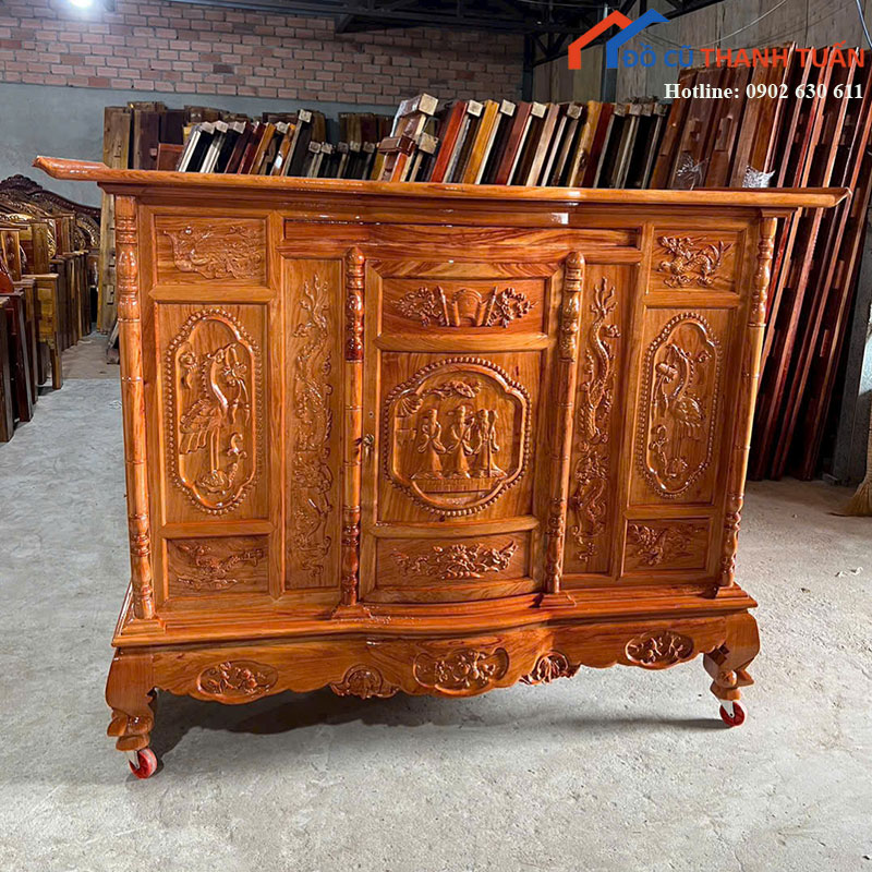 ban-tho-gia-tien-go-moi-99-kieu-dang-truyen-thong (5) Bàn Thờ Gia Tiên Gỗ Mới 99% Kiểu Dáng Truyền Thống